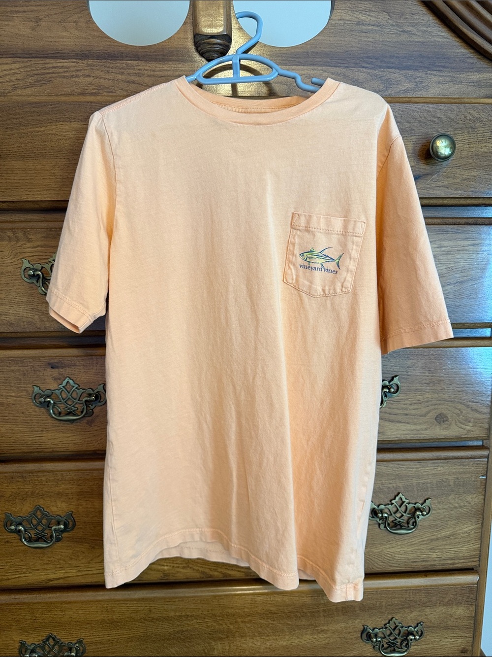 Vineyard Vines Peach Short-Sleeve Pocket Tee